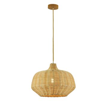 Závesná lampa Malibu z ratanu, výška 37 cm, béžová - Image 2