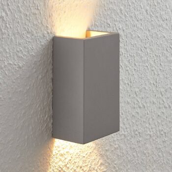 Betónové nástenné svietidlo Smira v sivej 11x18 cm - Image 3
