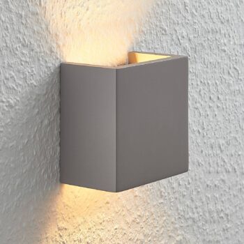 Betónové nástenné svietidlo Smira sivé 12,5x12,5cm - Image 3