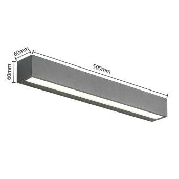 Lucande Lengo nástenné LED CCT 50 cm 1-pl. grafit - Image 2
