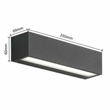Lucande Lengo nástenné LED CCT 25cm 1-pl. grafit - Image 2