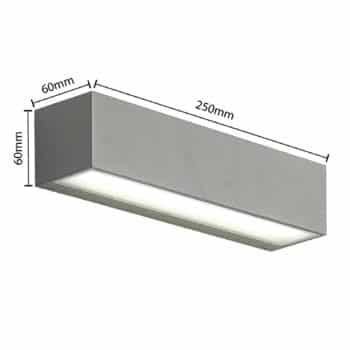 Lucande Lengo nástenné LED CCT, 25 cm, 1-pl. sivá - Image 2