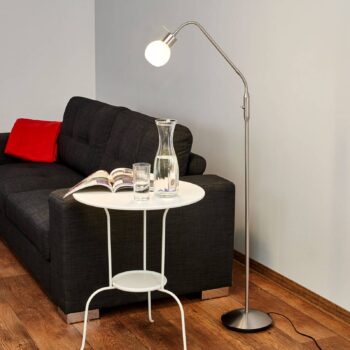 Stojaca LED lampa Elaina 1-pl, matný nikel - Image 4