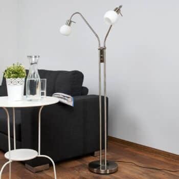 Stojaca LED lampa Elaina 2-pl, matný nikel - Image 3