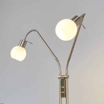 Stojaca LED lampa Elaina 2-pl, matný nikel - Image 2