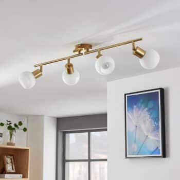 Stropné LED svietidlo Elaina 4-pl, mosadz - Image 3