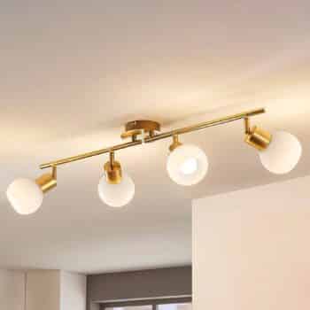 Stropné LED svietidlo Elaina 4-pl, mosadz - Image 2