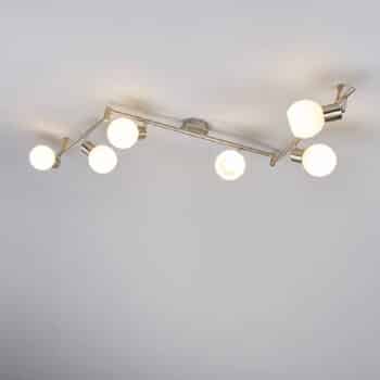 Stropné LED svietidlo Elaina 6-pl, matný nikel - Image 4