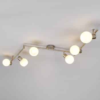 Stropné LED svietidlo Elaina 6-pl, matný nikel - Image 3