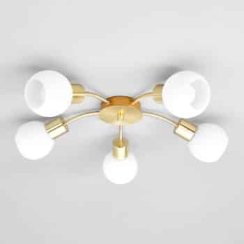 Stropné LED svietidlo Elaina 5pl okrúhle mosadz - Image 4