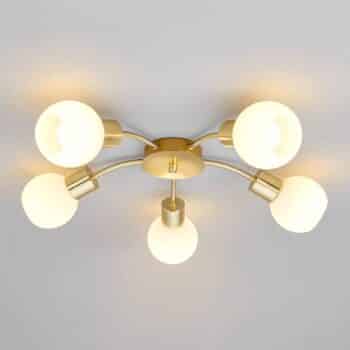 Stropné LED svietidlo Elaina 5pl okrúhle mosadz - Image 3
