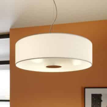 Závesná lampa Josia z látky, biela - Image 3