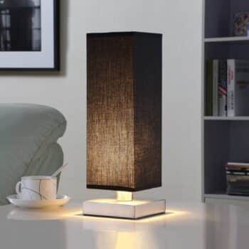 Čierna látková stolná lampa Martje s LED žiarovkou - Image 3