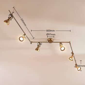 6-plameňové stropné LED svietidlo Perseas GU10 LED - Image 4