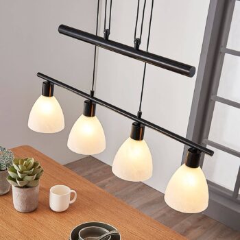 Jedálenská závesná lampa Simeon hrdzavohnedá - Image 3