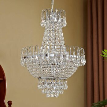 Lesklá krištáľová závesná lampa Casparia - Image 4