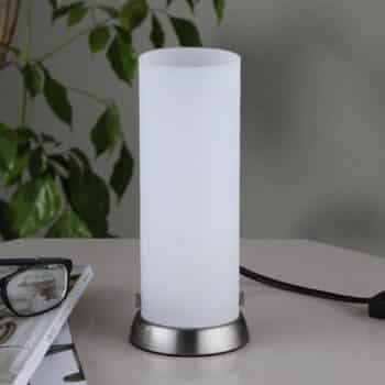 Valcovitá stolná LED lampa Andrew zo skla - Image 4