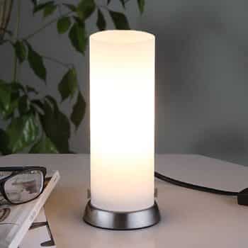 Valcovitá stolná LED lampa Andrew zo skla - Image 3