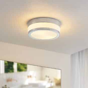 Lindby Flavi kúpeľňová stropná lampa Ø 23cm chróm - Image 2