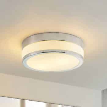 Lindby Flavi kúpeľňová stropná lampa Ø 28cm chróm