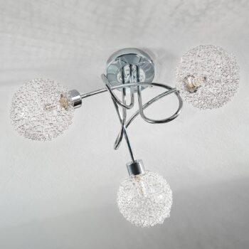 Stropné LED svietidlo Ticino, 3-plameňové okrúhle - Image 4