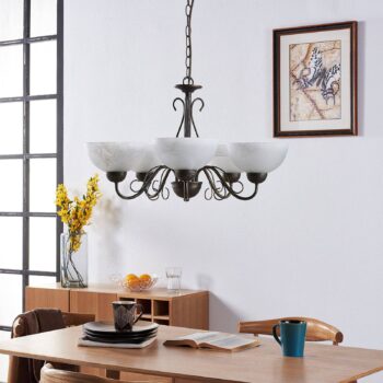Jedálenská závesná lampa Mohija 5-plameňová - Image 4