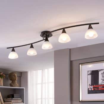 5-plameň stropné LED svietidlo Della podlhovasté - Image 3
