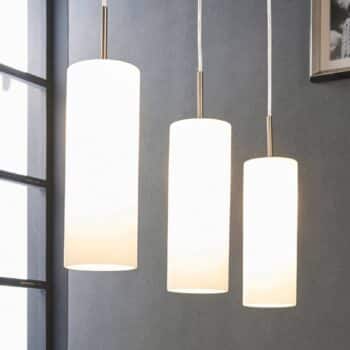 3-plameňová závesná lampa Vinsta biele sklo - Image 3