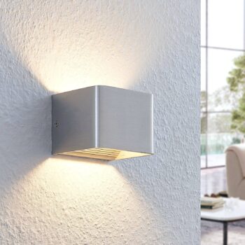 Nástenné LED svietidlo Lonisa, nikel, 10 cm - Image 4