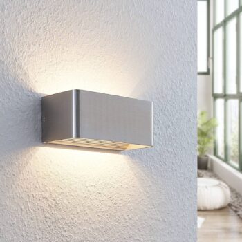 Nástenné LED svietidlo Lonisa, nikel, 20 cm - Image 4