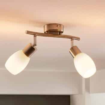 Lindby Arda LED reflektor, sklo, 2-plameňové