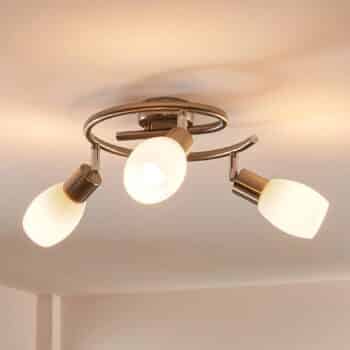 Lindby Arda LED reflektor sklo 3-plameňový rondel
