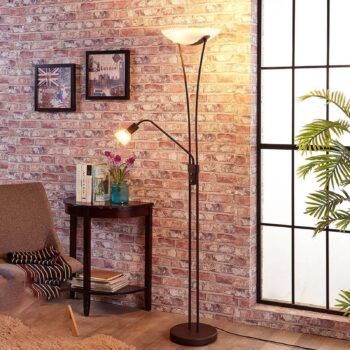 Lindby Felicia stropné svetlo lampa čítanie, hrdza