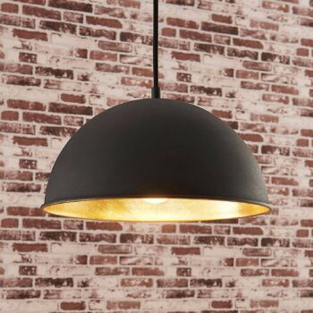 Čierno–zlatá závesná lampa Leya - Image 3