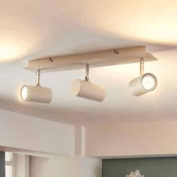 Troj-plameňové stropné LED svietidlo Iluk v bielej - Image 3