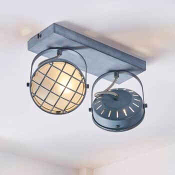 2-plameň stropné LED svietidlo Tamin dymovo–sivé - Image 3