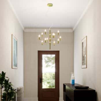 Visiaci luster Tadina, 12-plameňový, mosadz - Image 4