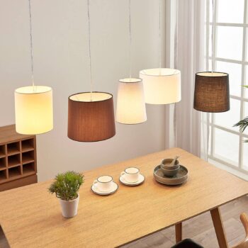 Textilná závesná lampa Hermina 5-plameňové - Image 3