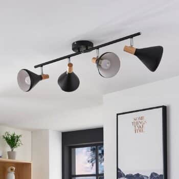 Stropné LED svietidlo Arina čierne 4-plameňové - Image 4