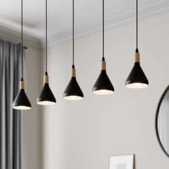 Stropné LED svietidlo Arina čierne 5-plameň - Image 3