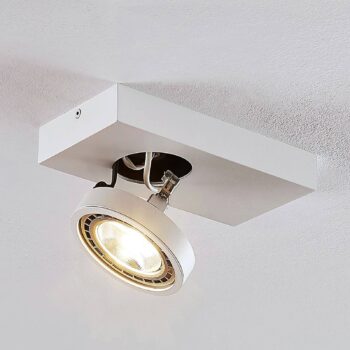 LED stropná lampa Negan biela, jedno svetlo