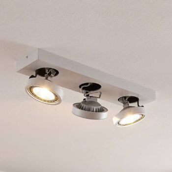 LED stropná lampa Negan biela, tri svetlá