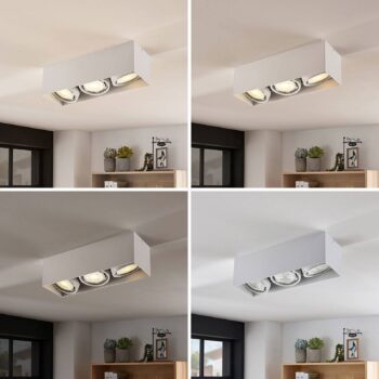LED Downlight Rosalie hranaté 3-pl. biele - Image 4