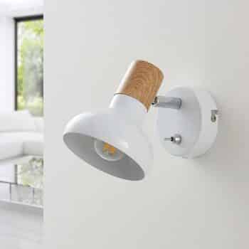 Biela kovová lampa Fridolin s vypínačom - Image 4