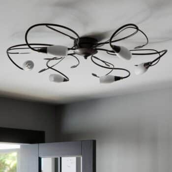 Hravo pôsobiaca stropná lampa Claudi/antická hnedá - Image 4