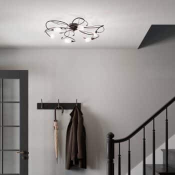 Hravo pôsobiaca stropná lampa Claudi/antická hnedá - Image 3