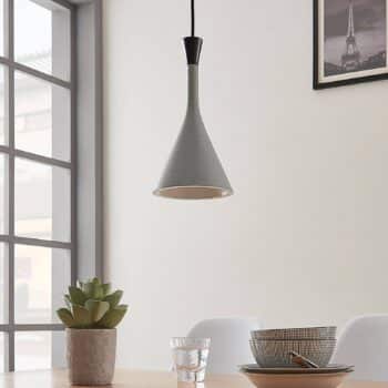 Závesná lampa Flynn, sivý betón, 1 svetlo, Ø 16 cm - Image 4