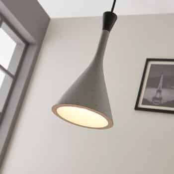 Závesná lampa Flynn, sivý betón, 1 svetlo, Ø 16 cm - Image 3
