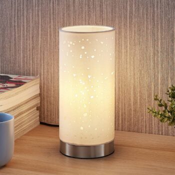 Stolová lampa Umma s malými otvormi, biela - Image 3