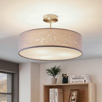 Stropná lampa Umma, s medzerou, sivá - Image 4